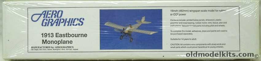 AeroGraphics 1913 Eastbourne Monoplane - 19 Inch Wingspan Flying Aircraft  Rubber / CO2 / Electric Power plastic model kit